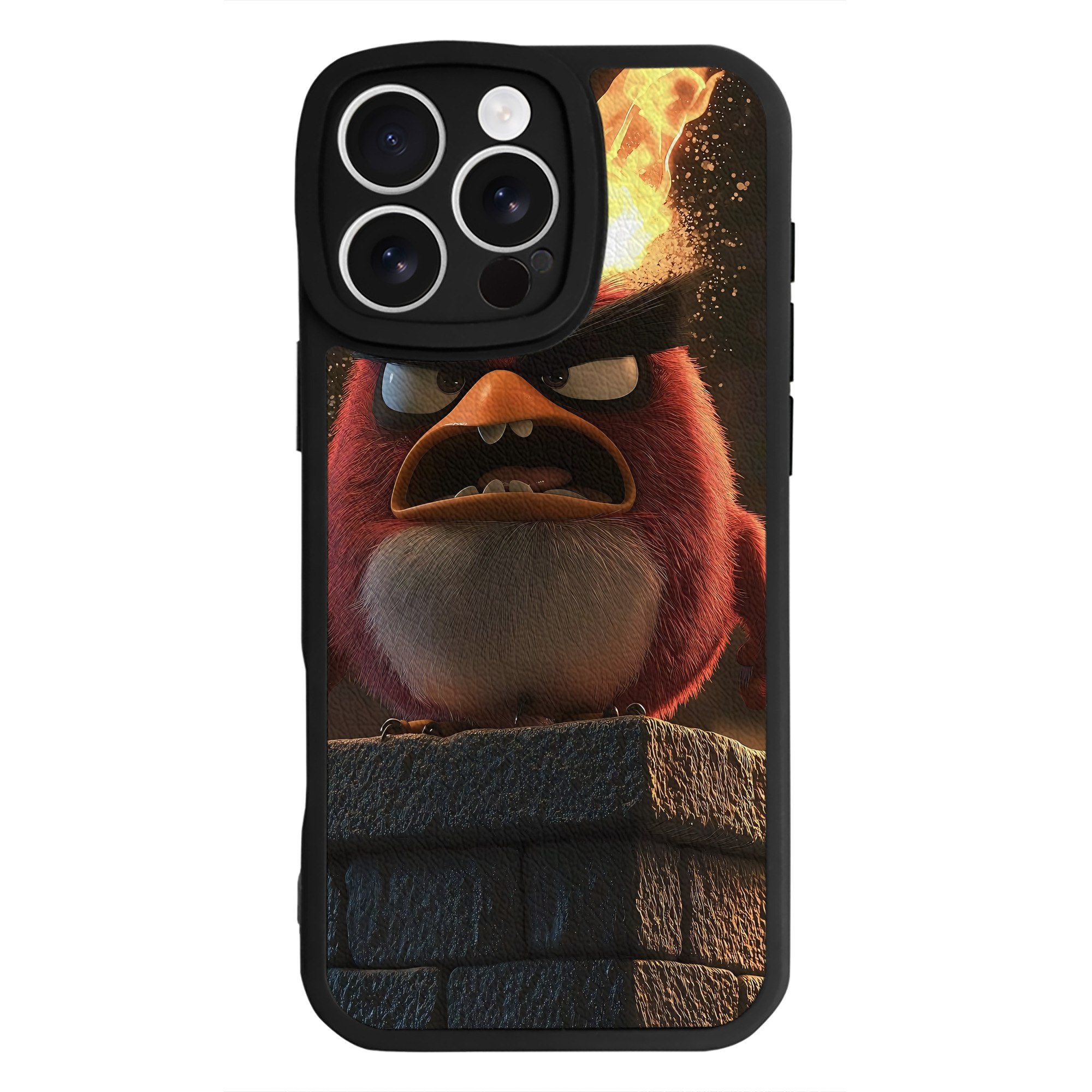（画像用） Angry Birds アングリーバード 【iPhone 16シリーズ対応】シリコンスマホケース（レザー調） 材質：シリコン